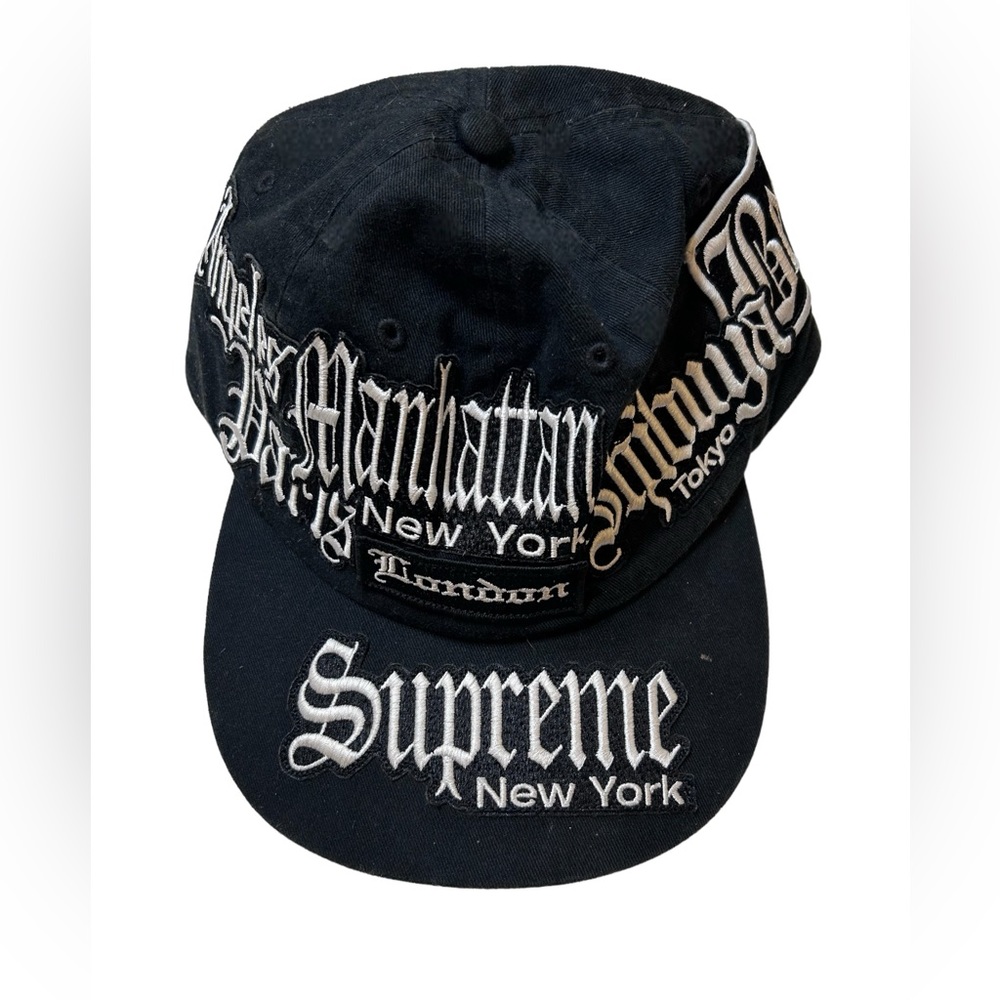 Supreme City Patches 6 Panel Cap in Black